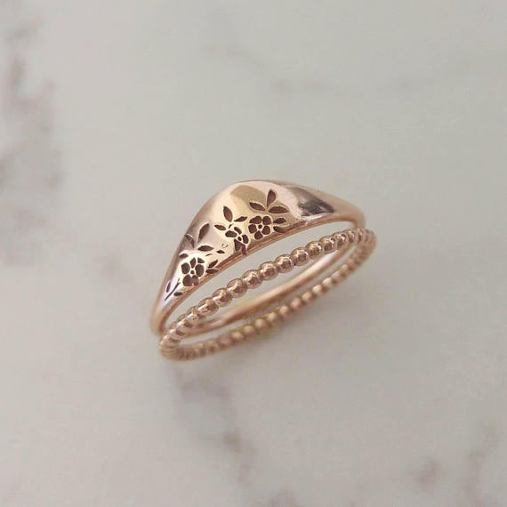 Flora Dainty ring set