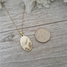 14k gold Initial necklace, Personalized Necklace, personalized holiday gift, Monogram necklace, unique personalized pendant, name necklace