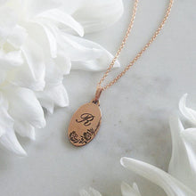 Vintage style personalized flower necklace