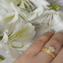 Unique Engagement ring for women, art deco wedding band, 14k gold engagement ring, deco style Engagement Ring, baguette diamonds ring
