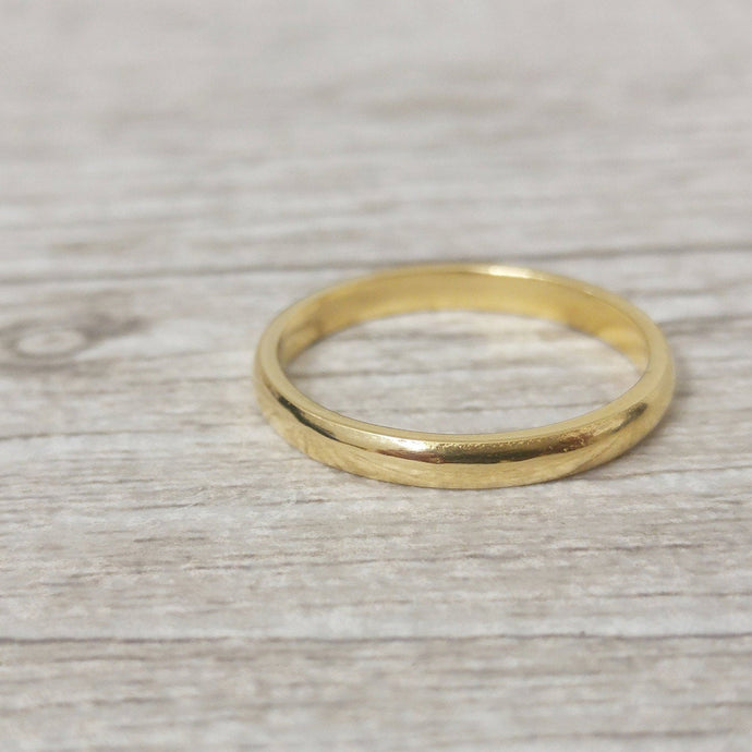 Gold wedding band, classic gold wedding band, unisex wedding ring, 14k Wedding band for men, Gold wedding ring for women