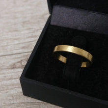 Mens wedding band, brushed gold wedding band, mens wedding ring, 14k Wedding band for men, Gold texured wedding ring, wedding band for him
