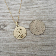 Personalized Necklace, 14k gold Initial necklace, personalized holiday gift, Monogram necklace , personalized Valentine's day gift