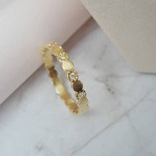 Unique Wedding Ring, Flat circles wedding band, 14k gold wedding ring, gold wedding band , Delicate wedding ring, gold dotted wedding ring