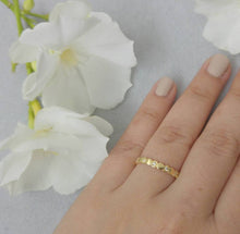 Unique Wedding Ring, Flat circles wedding band, 14k gold wedding ring, gold wedding band , Delicate wedding ring, gold dotted wedding ring