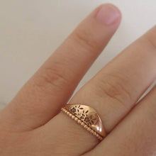 Rose gold ring set, flower ring, delicate bridal ring set, Unique rose gold wedding ring, 14k gold wedding band, flower wedding band