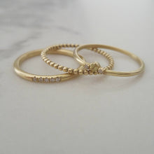 Delicate wedding band set, dainty stacking rings, thin gold stacking rings, 14k gold delicate stacking set, bridal ring set