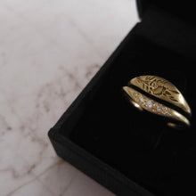 Vintage style engagement and wedding rings, unique diamond wedding ring set, unique engagement and wedding ring set, 14k floral wedding ring