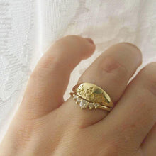 Champagne diamonds ring, vintage style engagement ring, alternative engagement ring , unique wedding ring