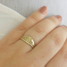 Lavender signet ring set, floral wedding ring set