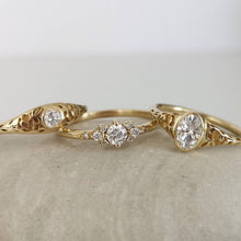 Oval Moissnaite engagement ring, vintage style floral engagement ring, 0.5 ct forever one moissanite wedding ring