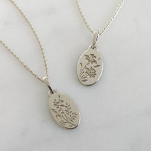 Mini Daffodil necklace, 14k gold vintage style birth flower pendant