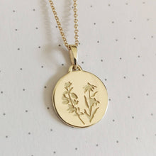 Wildflowers Necklace, 14k gold flower necklace, unique personalized pendant