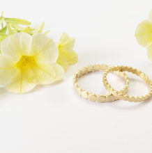 Unique Wedding Ring, Flat circles wedding band, 14k gold wedding ring, gold wedding band , Simple wedding ring, gold dotted wedding ring