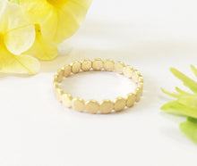Unique Wedding Ring, Flat circles wedding band, 14k gold wedding ring, gold wedding band , Simple wedding ring, gold dotted wedding ring