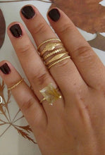Ultra thin 14k gold dot ring, delicate gold ring for women, 14k gold stacking ring, gold baubble ring, connected dots ring