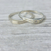 Delicate Engagement ring, elegant and unique engagement ring, 14k white gold diamond ring, deco style engagement ring